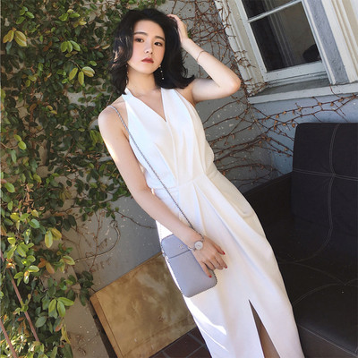 Μοντέρνο γυναικείο φόρεμα σε δύο χρώματα