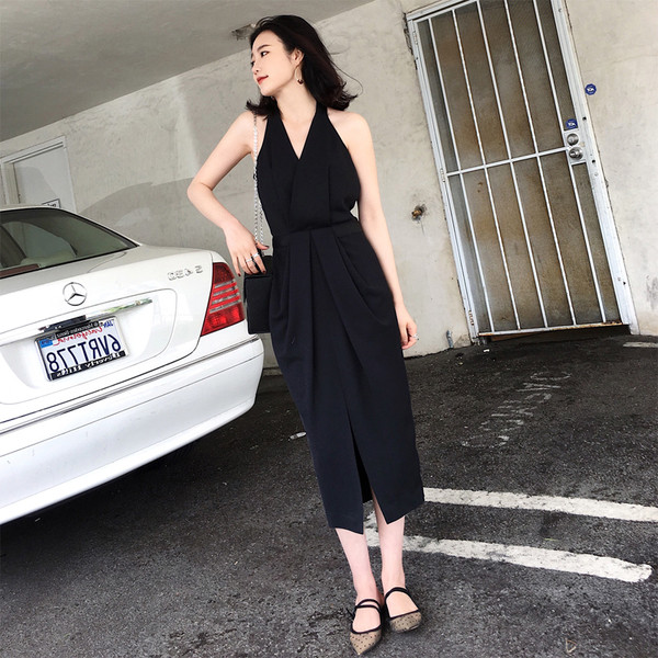 Μοντέρνο γυναικείο  φόρεμα  σε δύο χρώματα