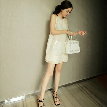 Rochie de vara de dama cu tul si paiete