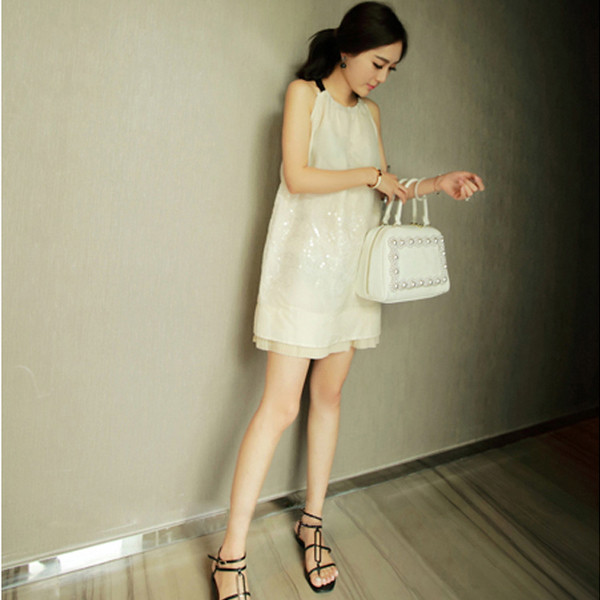 Rochie de vara de dama cu tul si paiete