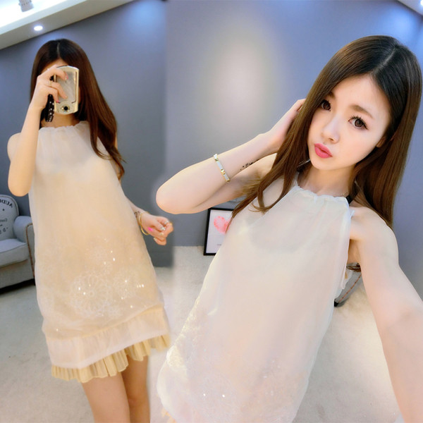 Rochie de vara de dama cu tul si paiete