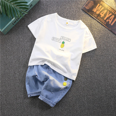 Set copii pentru fete si baieti - tricou si blugi lungi cu imprimeu