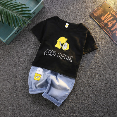 Set copii pentru fete si baieti - tricou si blugi lungi cu imprimeu