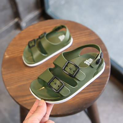 Sandale casual pentru copii pentru baieti in negru, albastru si verde