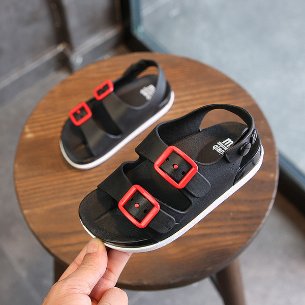 Sandale casual pentru copii pentru baieti in negru, albastru si verde