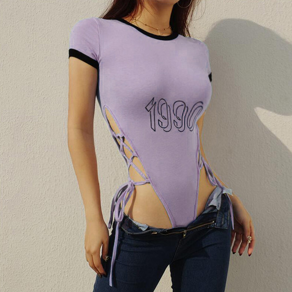 Модерно дамско боди с къс ръкав в три цвята