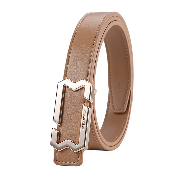 Дамски изчистен колан от еко кожа в два цвята