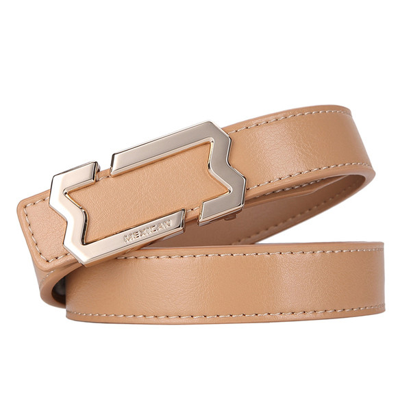 Дамски изчистен колан от еко кожа в два цвята