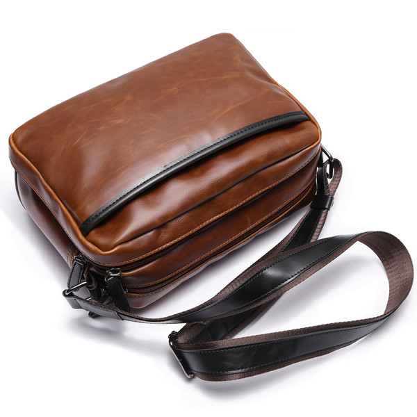 Geanta casual barbateasca din piele ecologica