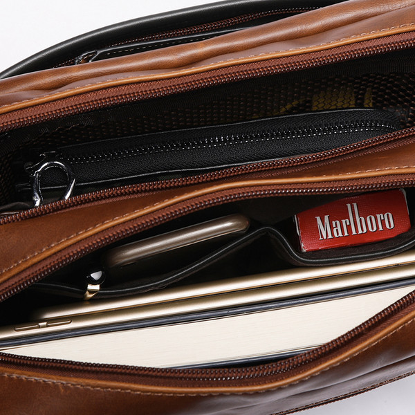 Geanta casual barbateasca din piele ecologica