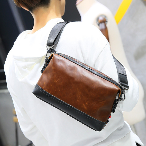 Geanta de umar barbateasca casual din piele ecologica