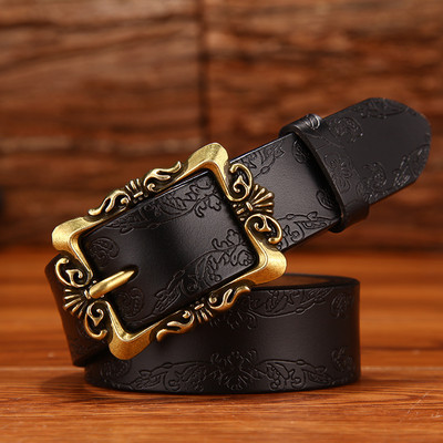 Curea de dama cu imprimeu pe toata lungimea si cu catarama diferita