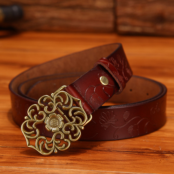 Curea de dama cu imprimeu pe toata lungimea si cu catarama diferita