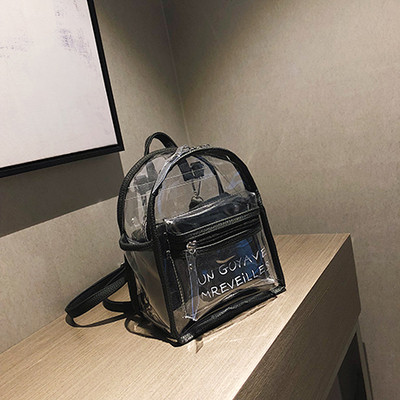 Rucsac de dama cu elemente transparente in mai multe culori