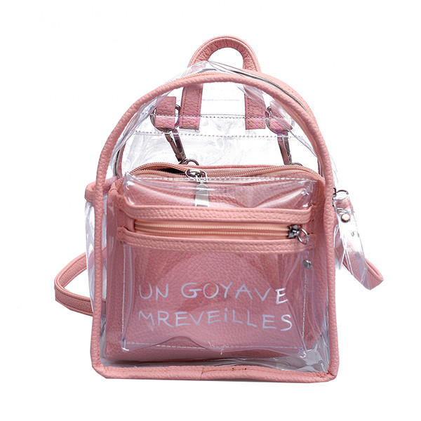 Rucsac de dama cu elemente transparente in mai multe culori