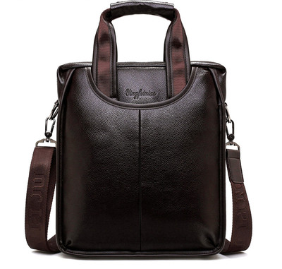 Geanta de barbati eleganta din piele ecologica in doua culori