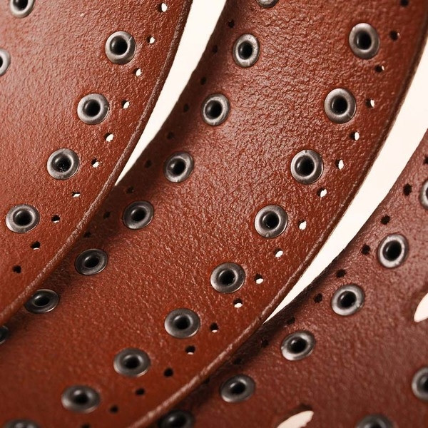 Curea de dama din piele ecologica cu nituri metalice