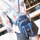 Малка дамска раница с брокат в четири цвята