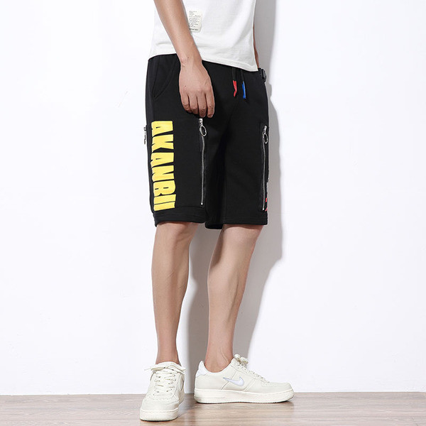 Pantaloni scurți sport casual cu aplicație