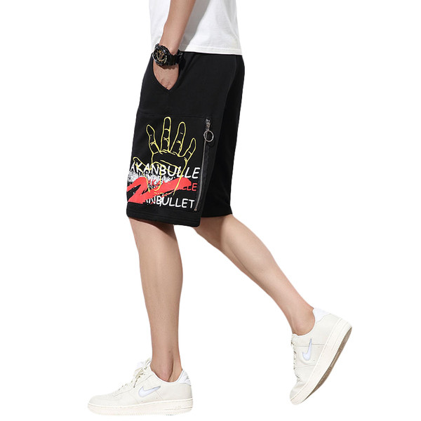 Pantaloni scurți sport casual cu aplicație