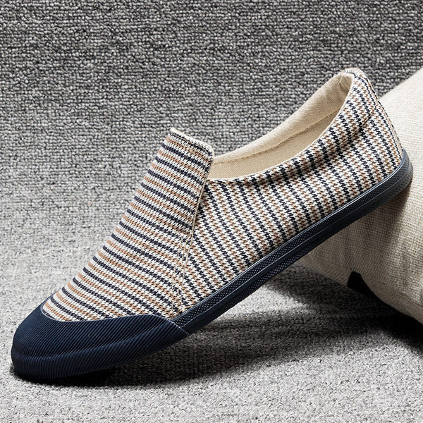 Mocasini moderni pentru bărbați cu dungi în trei culori