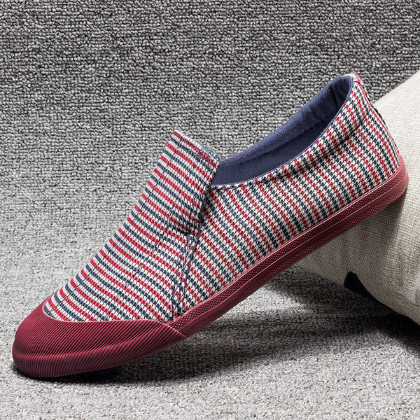 Mocasini moderni pentru bărbați cu dungi în trei culori