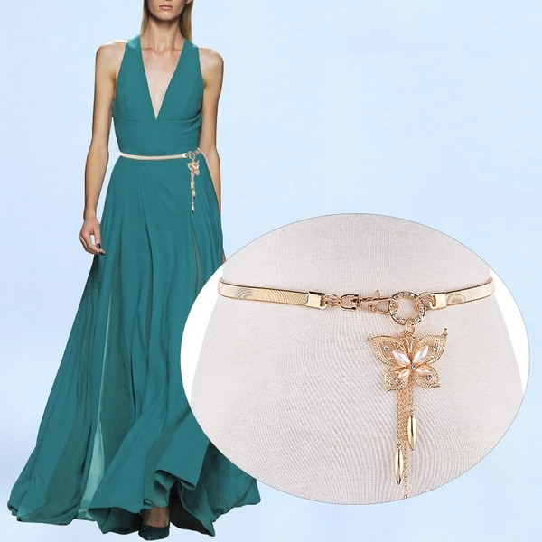 Curea subțire și elegantă de damă, cu pandantiv