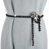 Дамски тънък колан с метална закопчалка във формата на цвете