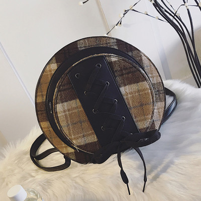 Rucsac mic de dama extravagant cu cravate decorative in trei culori