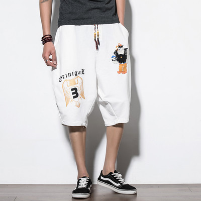 Pantaloni scurți casual pentru bărbați cu aplicație pentru copii