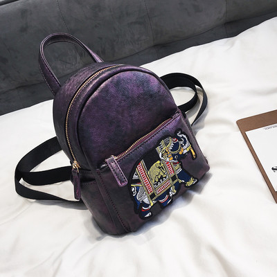 Rucsac de dama cu broderie in patru culori