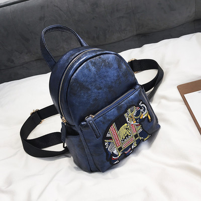 Rucsac de dama cu broderie in patru culori