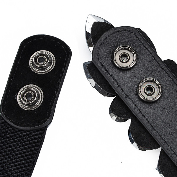 Curea de dama neagra cu pietre decorative colorate