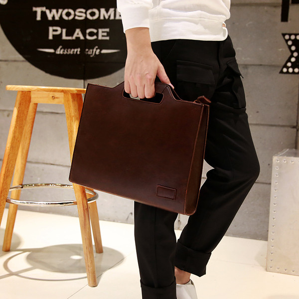 Geanta business eleganta pentru barbati de culoare maro