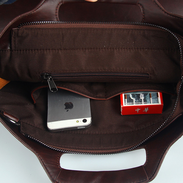 Geanta business eleganta pentru barbati de culoare maro