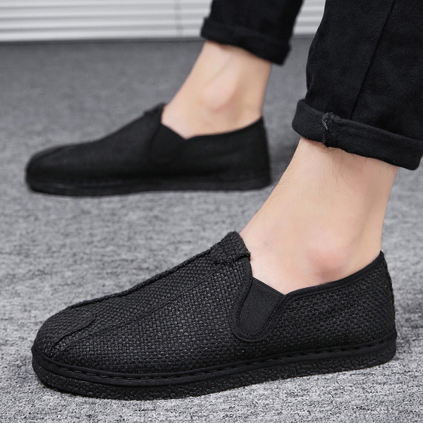 Mocasini casual pentru bărbați în negru, roșu și alb