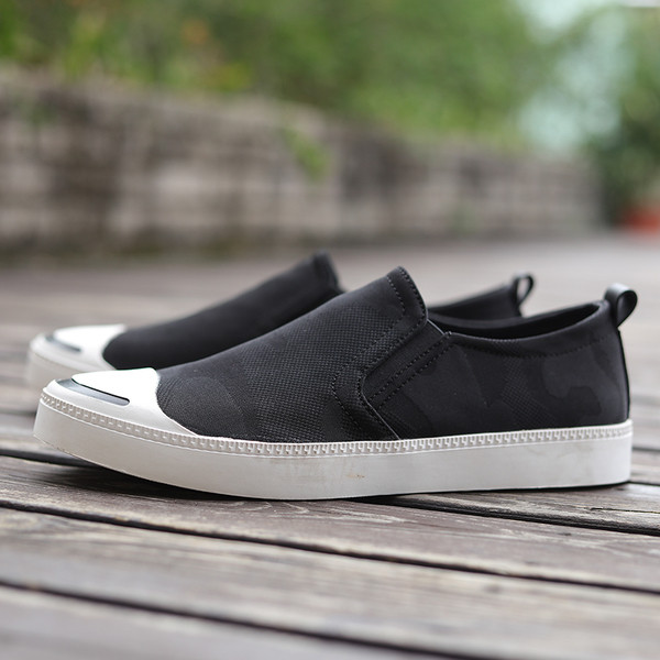 Mocasini sport pentru bărbați în negru și gri