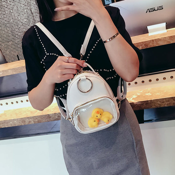 Rucsac de zi cu zi pentru femei în alb și negru