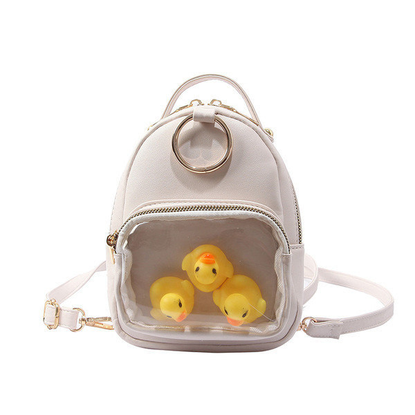 Rucsac de zi cu zi pentru femei în alb și negru