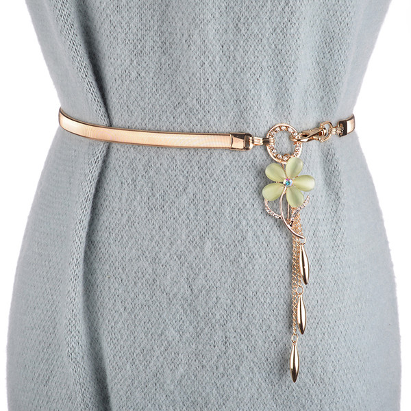 Μαλακή γυναικεία  ζώνη  με κρεμαστό κόσμημα