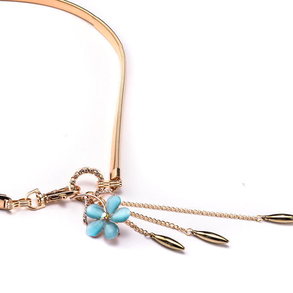 Μαλακή γυναικεία  ζώνη  με κρεμαστό κόσμημα