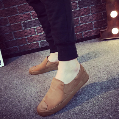 Mocasini de piele intoarsa pentru barbati in negru, rosu si maro