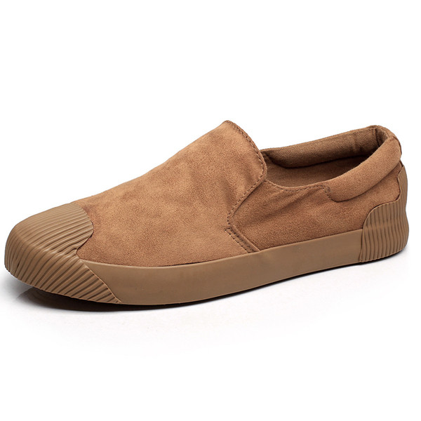 Mocasini de piele intoarsa pentru barbati in negru, rosu si maro