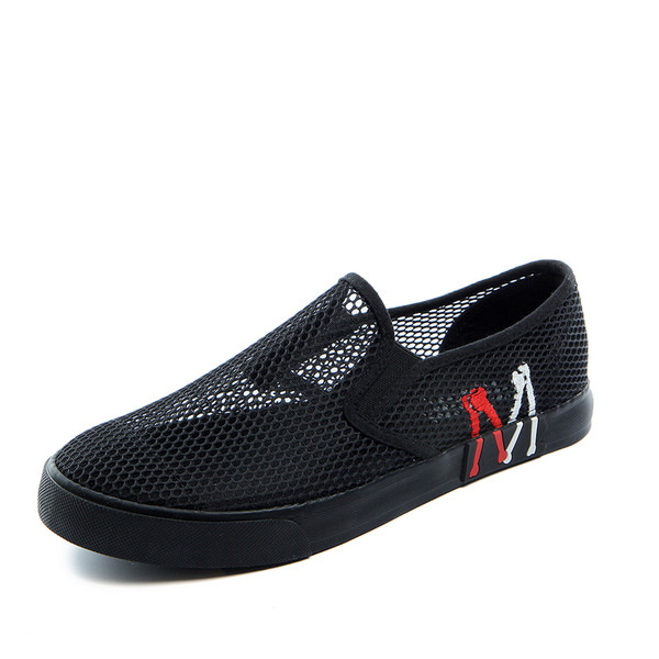 Ανδρικά μοκασίνια σε μαύρο και άσπρο χρώμα