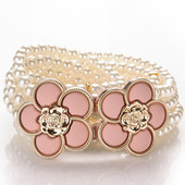 Cureaua de dama eleganta cu perle decorative si elemente florale