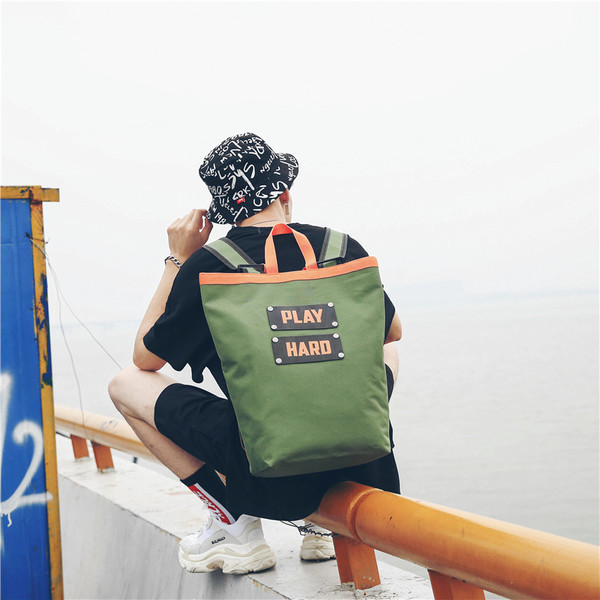 ΝΕΟ μοντέλο ανδρικό  σακίδιο σετρία χρώματα με επιγραφή