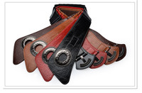 Curea de dama din piele ecologica cu catarama metalica rotunda