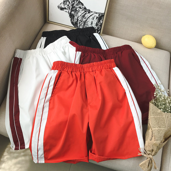 Pantaloni scurti sport casual cu elastic in mai multe culori