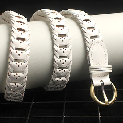 Curea de dama tricotata din piele ecologica in mai multe culori