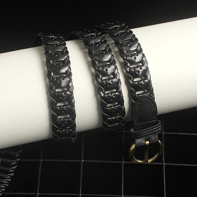 Curea de dama tricotata din piele ecologica in mai multe culori